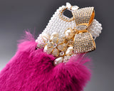 Stylish Furry Series Bling iPhone 6 Crystal Case (4.7 inches) -Magenta