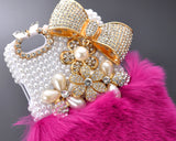 Stylish Furry Series Bling iPhone 6 Crystal Case (4.7 inches) -Magenta