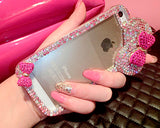 Chic Bow Series Bling iPhone 6 Plus and 6S Plus Crystal Case - Pink 2