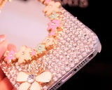3D Flower Series Bling iPhone 6 Plus Crystal Case (5.5 inches) -Mirror