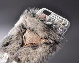 Furry Series Bling iPhone 6 Plus Crystal Case (5.5 inches) - Black