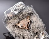 Furry Series Bling iPhone 6 Plus Crystal Case (5.5 inches) - Black