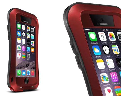 Waterproof Pro Series iPhone 6 Plus Metal Case (5.5 inches) - Red