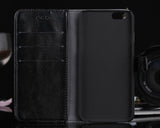 Fold Series iPhone 6 Plus and 6S Plus Flip Leather Case - Black