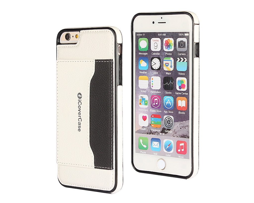 Card Slot Series iPhone 6 Plus and 6S Plus Leather Case - White