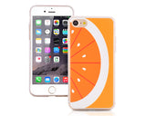 Fruit Series TPU Bumper and PC Clear Hard iPhone 7 Case - Orange