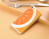 Fruit Series TPU Bumper and PC Clear Hard iPhone 7 Case - Orange