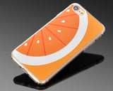 Fruit Series TPU Bumper and PC Clear Hard iPhone 7 Case - Orange