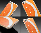 Fruit Series TPU Bumper and PC Clear Hard iPhone 7 Case - Orange