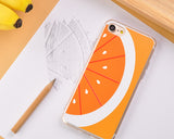 Fruit Series TPU Bumper and PC Clear Hard iPhone 7 Case - Orange