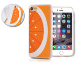 Fruit Series TPU Bumper and PC Clear Hard iPhone 7 Case - Orange