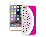 Fruit Series TPU Bumper and PC Clear Hard iPhone 7 Case - Dragon Fruit