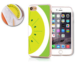 Fruit Series TPU Bumper and PC Clear Hard iPhone 7 Case - Lime
