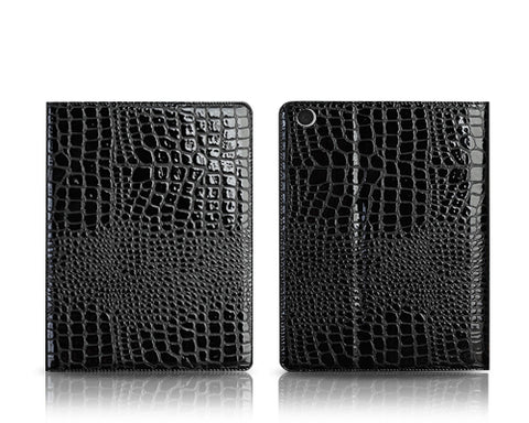 Krokodil Series iPad Air Flip Leather Case - Black