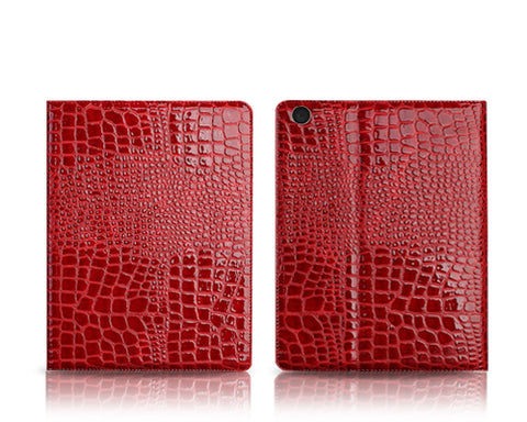 Krokodil Series iPad Air Flip Leather Case - Red
