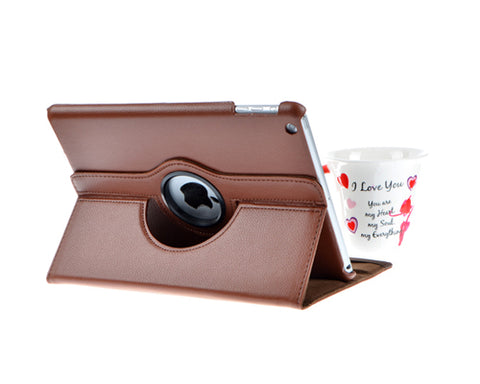 Rotating Series iPad Mini 4 Flip Leather Case - Brown