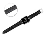 Crocodile 42mm Replacement Leather Watch Band for Apple Watch