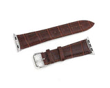 Crocodile 42mm Replacement Leather Watch Band for Apple Watch