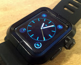 42mm Apple Watch Aluminum Case with Black Silicone Band - Black