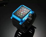 42mm Apple Watch Aluminum Case with Black Silicone Band - Blue