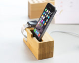 Bamboo 38mm / 42mm Apple Watch Charging Stand and Smartphone Holder