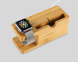 Bamboo 38mm / 42mm Apple Watch Charging Stand and Smartphone Holder