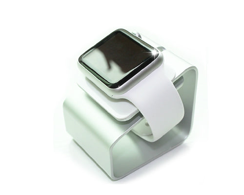 Elegant Metal Charging Stand Dock for 38mm / 42mm Apple Watch - Silver