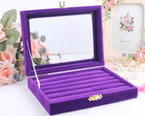 Classic Series Rings and Earrings Jewelry Box - Purple