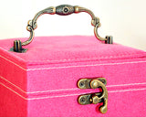 Retro Multi-purpose Three-tier Jewelry Box - Pink