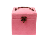 Retro Multi-purpose Three-tier Jewelry Box - Pink