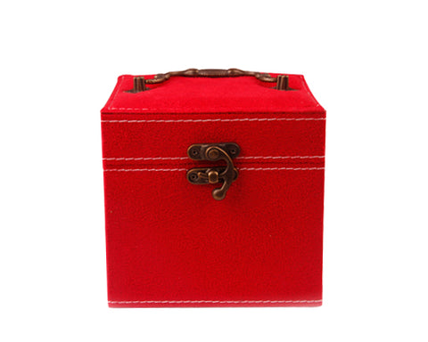Retro Multi-purpose Three-tier Jewelry Box - Red