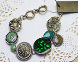 Vintage Bronze Green Pendant Bracelet