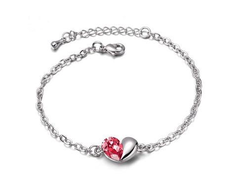 Sweet Heart Red Crystal Bracelet