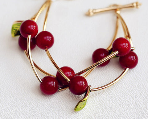 Adorable Cherry Bracelet