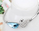 Swan Blue Crystal Bangle