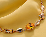 Graceful Beetle Orange Bling Swarovski Crystal Bracelet