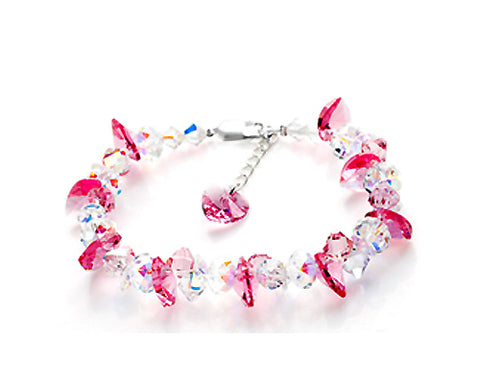 Frigid Pink Ice Bling Swarovski Crystal Bracelet