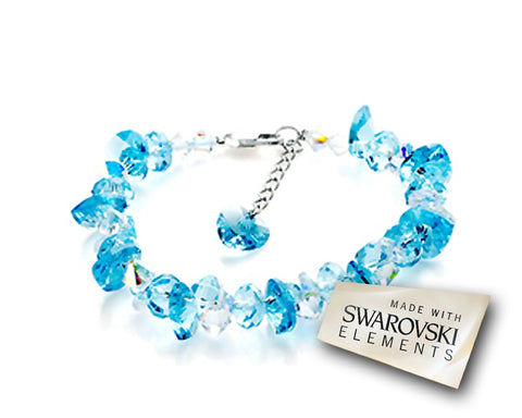 Frigid Cyan Ice Bling Swarovski Crystal Bracelet