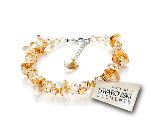 Frigid Gold Ice Bling Swarovski Crystal Bracelet