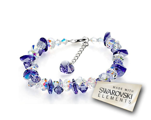 Frigid Lavender Ice Bling Swarovski Crystal Bracelet