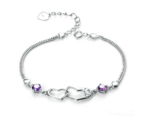 Allegiance Love Purple Bling Swarovski Crystal Bracelet