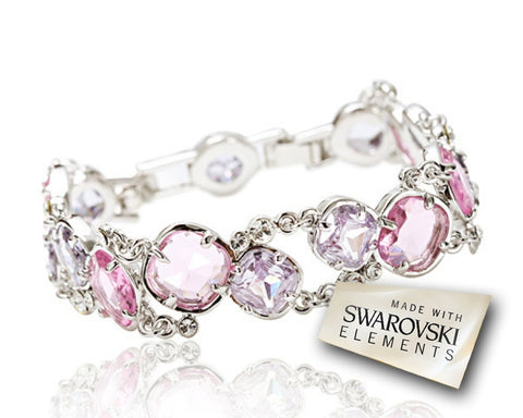 Pink Lady Bling Swarovski Crystal Bracelet