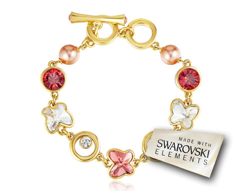 Adorned Butterfly Bling Swarovski Crystal Bracelet