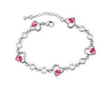 Forever Love Crystal Bracelet - Pink