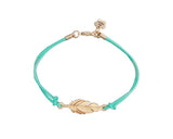 Lucky Feather Braided Bracelet - Ice Blue