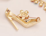 Princess Shoes Crystal Brooch Pin
