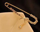 Little Ribbon Crystal Brooch Pin