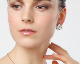 Spiral Flower Stud Earrings for Women