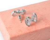 Sparkle Bowknot Crystal Stud Earrings for Women