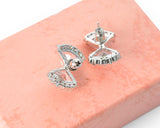 Sparkle Bowknot Crystal Stud Earrings for Women